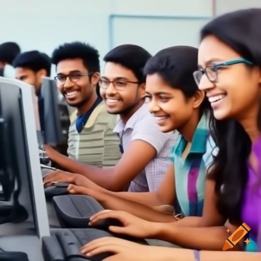 Youth undergoing technical and vocational skill training